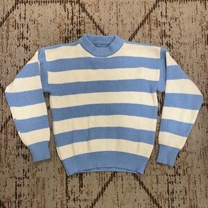 Blue and White Striped Sweater